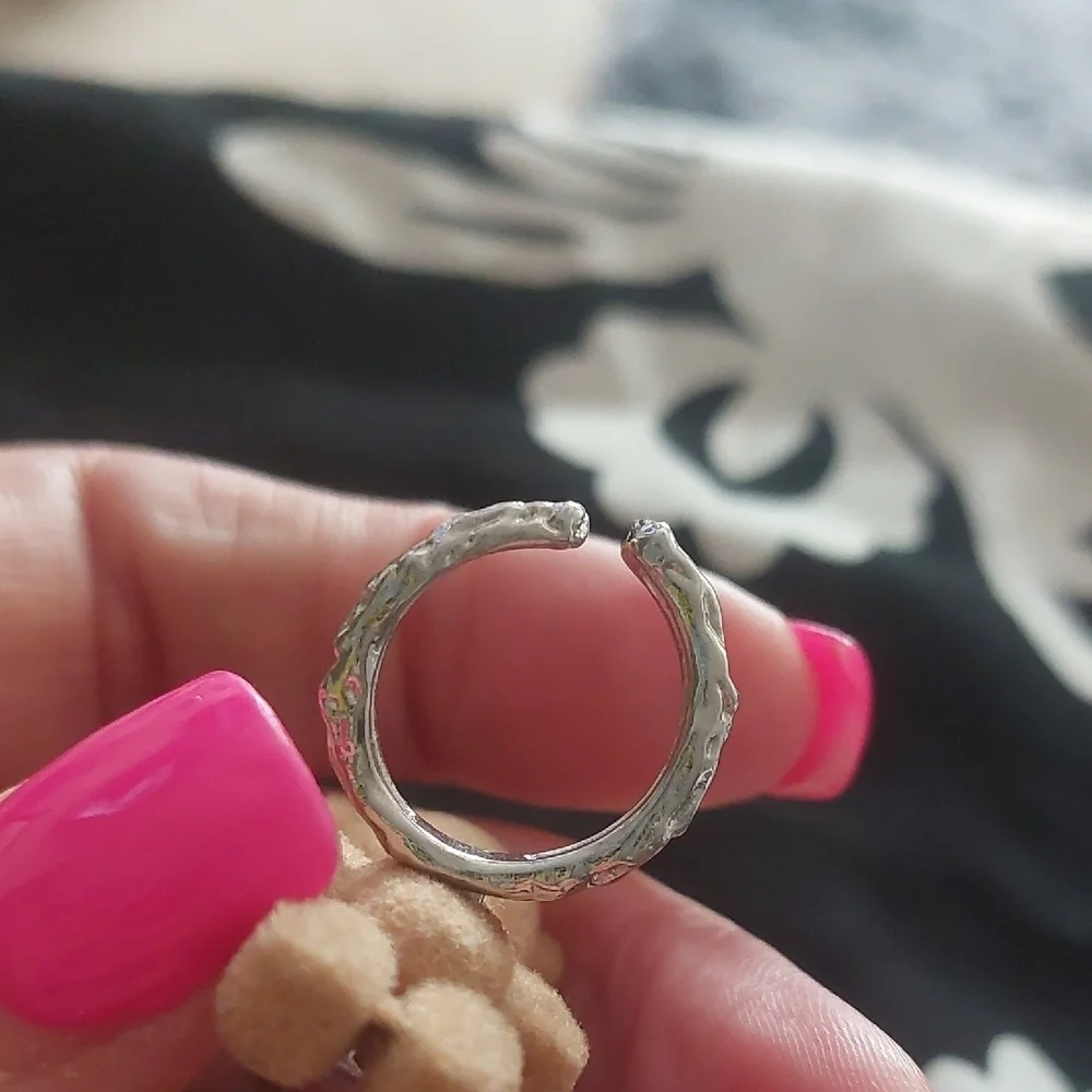 Whimsical Brown and Purple Teddy Bear Jewelry Ring